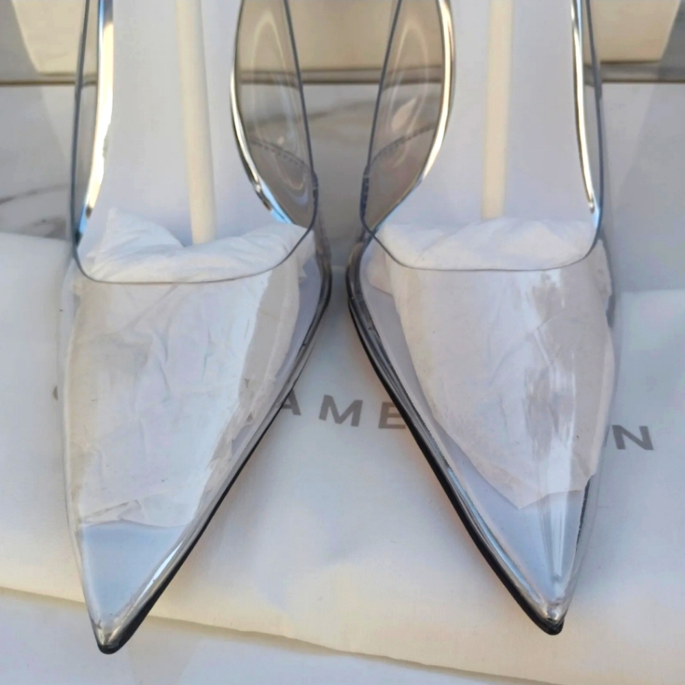 NEW Good American Cinderella Clear Pump Heels Women's Size 9 Cinder-f-ing-rella - Picture 5 of 10